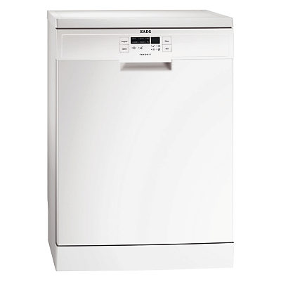 AEG F56302W0 Freestanding Dishwasher, White AEG F56302W0 Freestanding Dishwasher, White